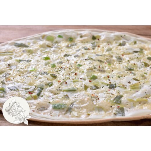 TK-Flammkuchen "Käse, Lauch" Rund ca. Ø 30 cm , 1 Stück